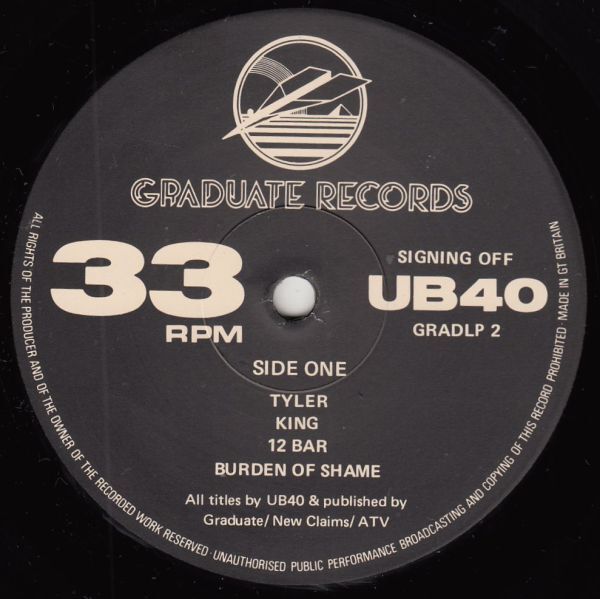 英 ダブ、レゲー UB40 LP Signing Off LP 33RPMと12“ 45RPMの2枚組 1980年の画像7