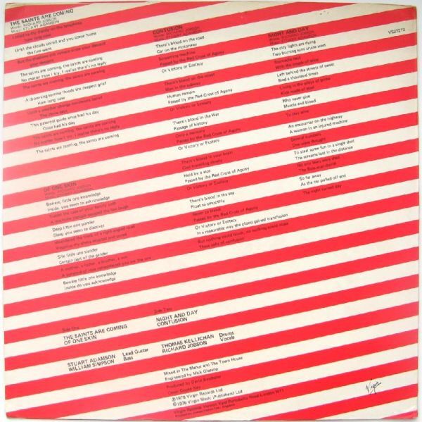 英 オルターナティブ、パンク スキッズ 12“ Wide Open レッド・ビニル ピクチャー・スリーブ 1978年の画像2