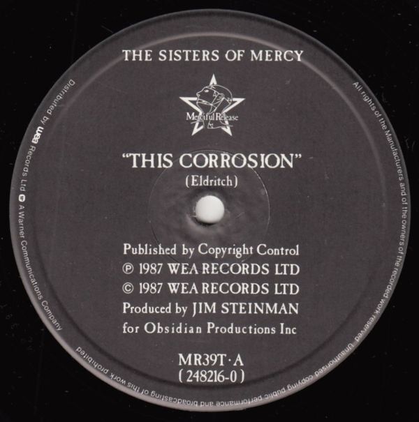 英 ゴスロック　シスターズ・オブ・マーシー　12”　This Corrosion　ピクチャー・スリーブ　1987年_画像3