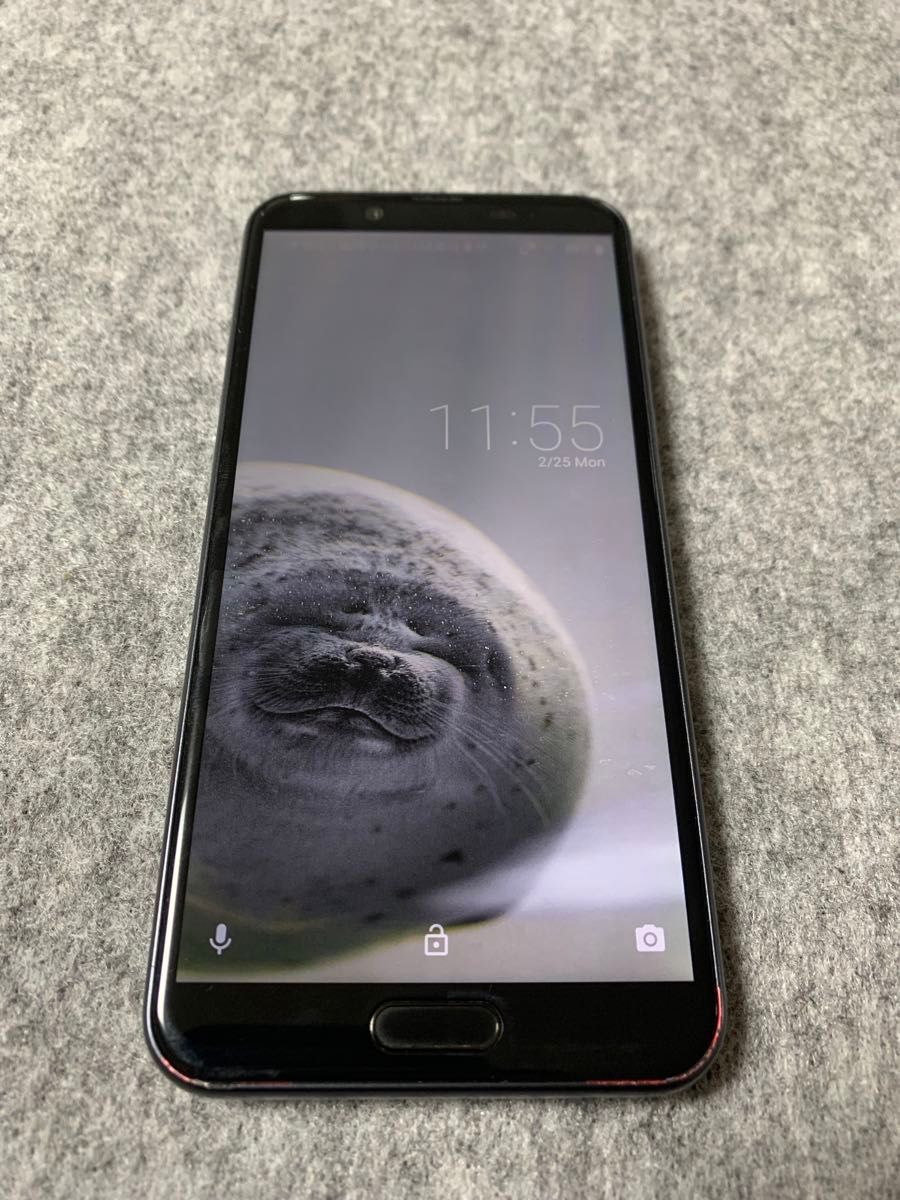 中古 auキャリア SIMロック解除済み AQUOS sense2 SHV43 ブラック色