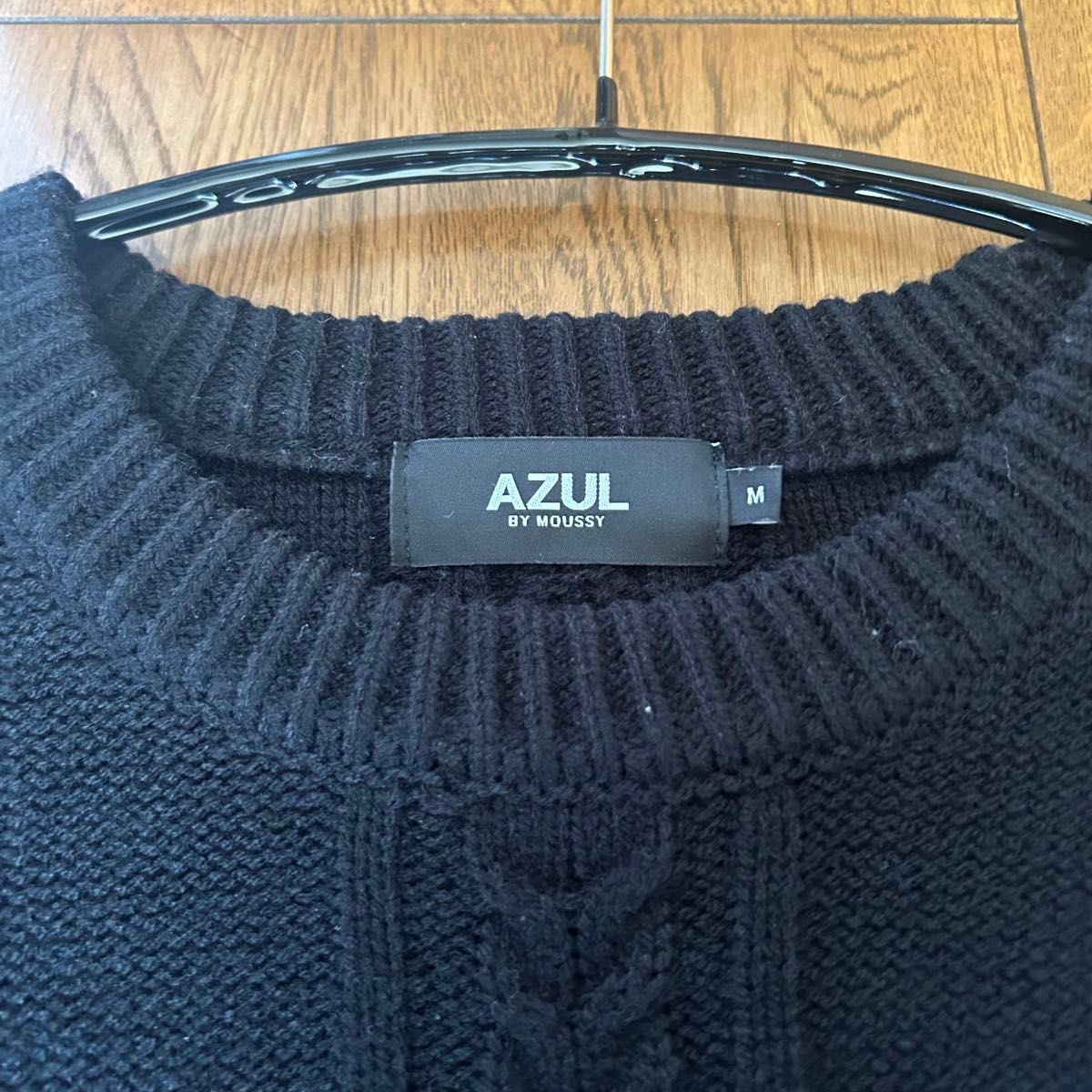 AZUL BY MOUSSY パネルスウィッチングステッチニット