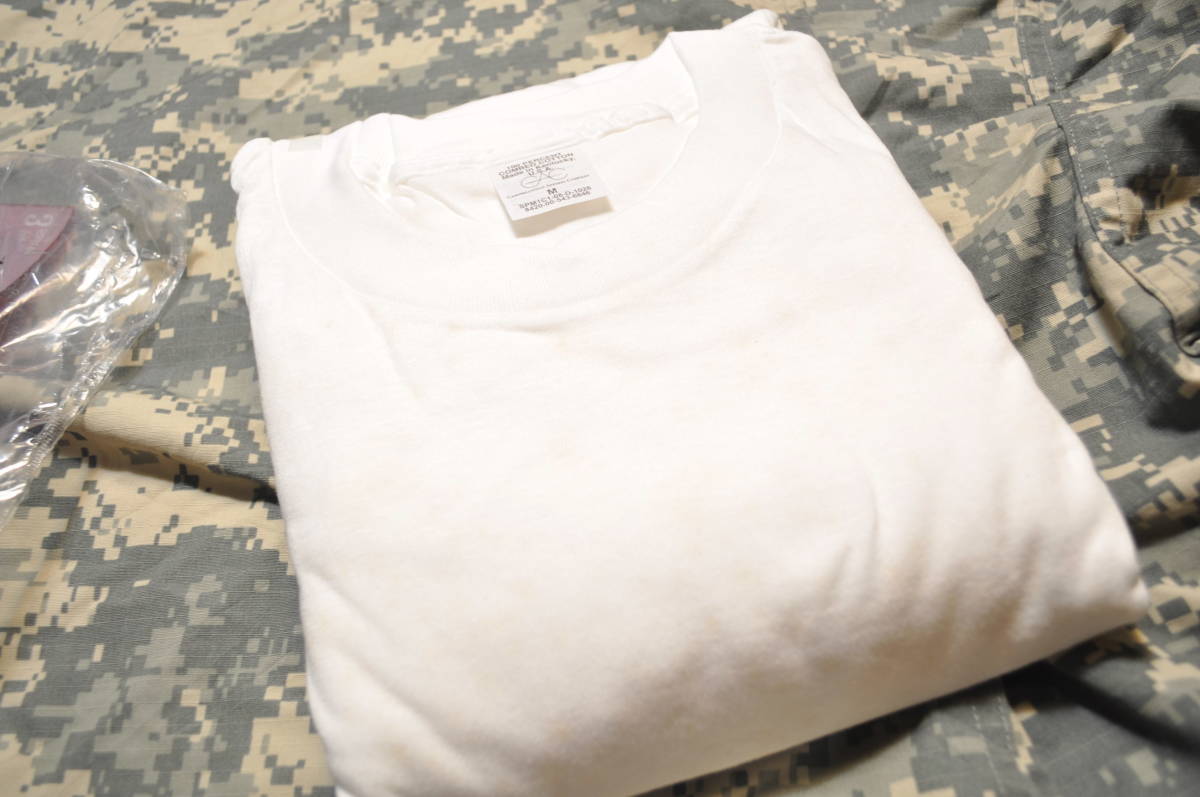A 米軍放出品 実物 US ARMY 米陸軍仕様 DSCP ホワイト 半袖 シャツ 3着セット 未使用 M_画像5