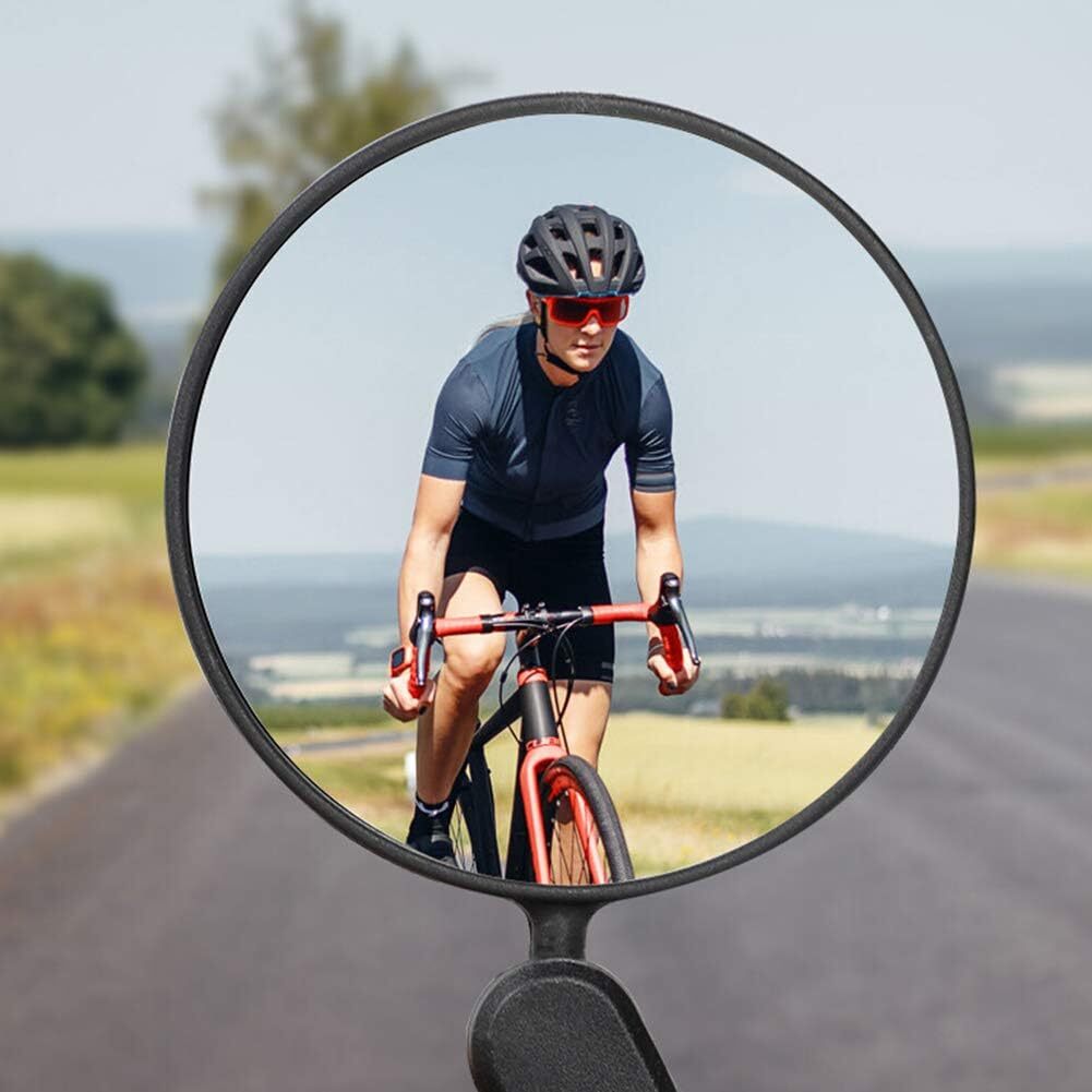 自転車バックミラー 自転車 バーエンドミラー 丸型 凸面 360度回転可能 広視野角 取り付け簡単 自転車ミラー サイクリングミラ_画像2