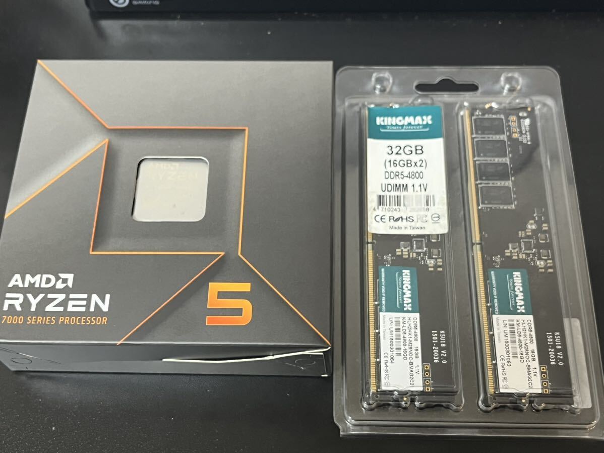AMD Ryzen 5 7600X AM5 動作確認済 DDR5 メモリ32GBセットの画像1