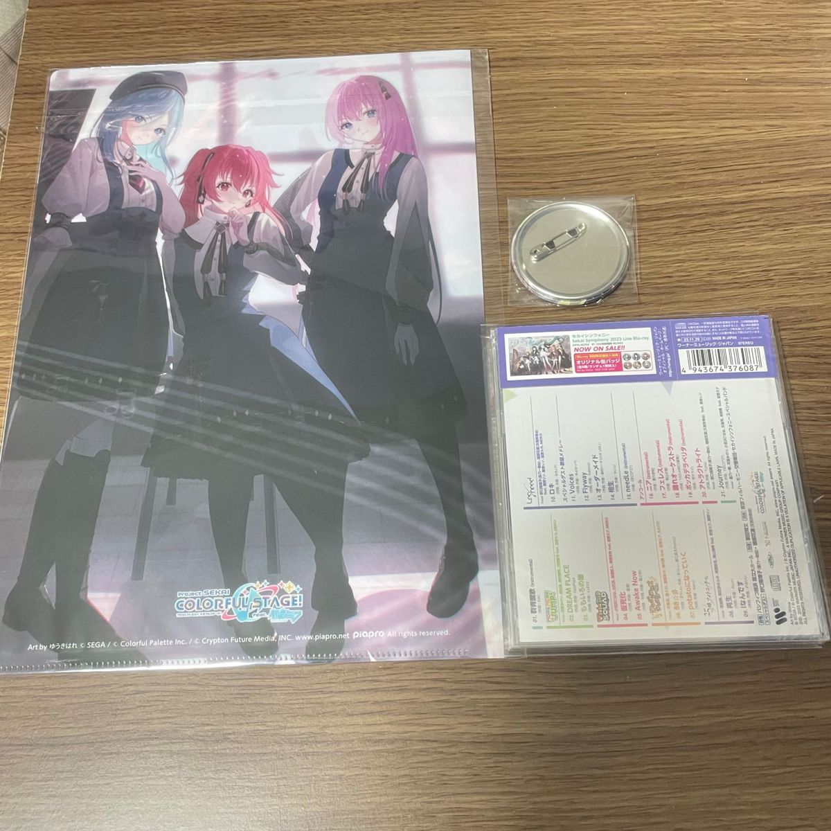 プロセカ CD セカイシンフォニー 2023 + 特典クリアファイル + 特典缶バッジ+α