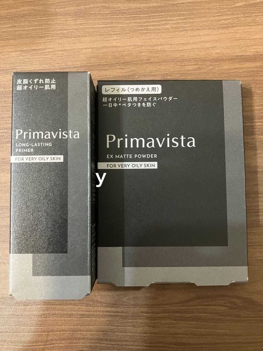 プリマヴィスタ 超オイリー肌用 EXマットパウダー(レフィル)&スキンプロテクトベース　Primavista ブラックプリマ　