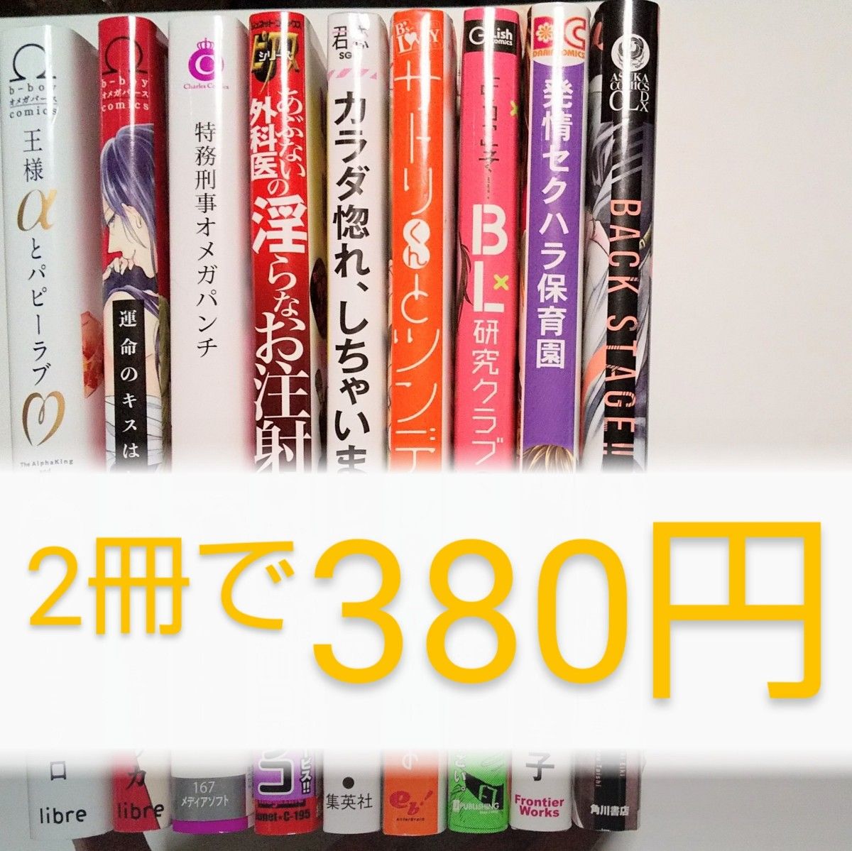 ① 2冊380円  BL コミック  オメガ