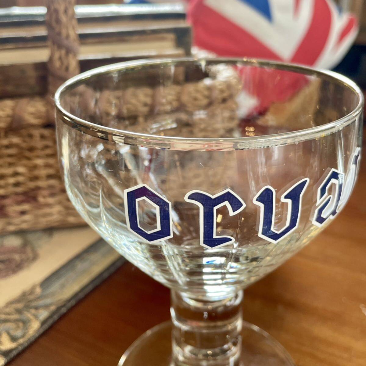 r197 ベルギー オルヴァル グラス 聖杯型 ゴブレットグラス 3点 カッコイイヴィンテージグラス コレクション ビールグラス の画像6