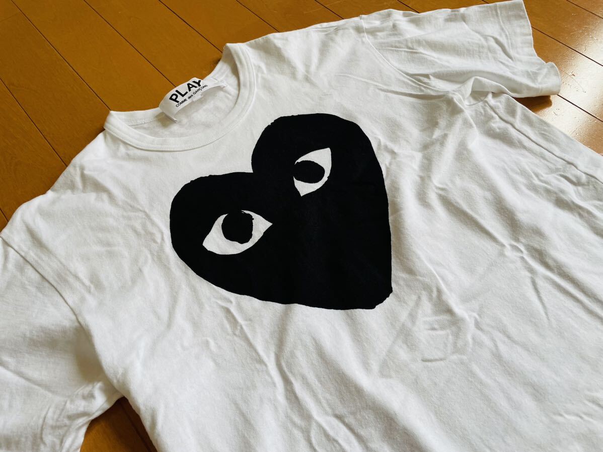 PLAY COMME des GARCONS プレイ コム デ ギャルソン 黒 ハート 半袖 Tシャツ AZ-T070 サイズ Lの画像1