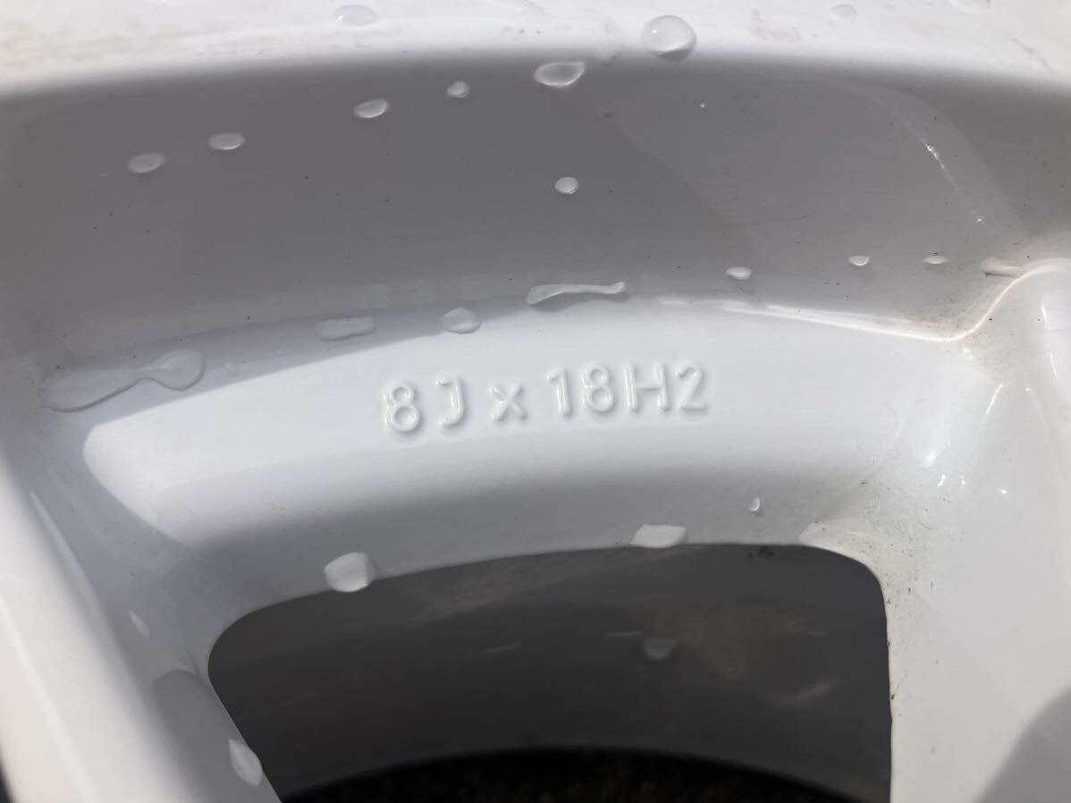 BBS 18インチ タイヤ4本セット 225/40/18 8J+38 ダンロップDZ102 ほぼ新品 PCD120 (BMW Z4 e85にて使用 珍しいホワイトカラーの画像3