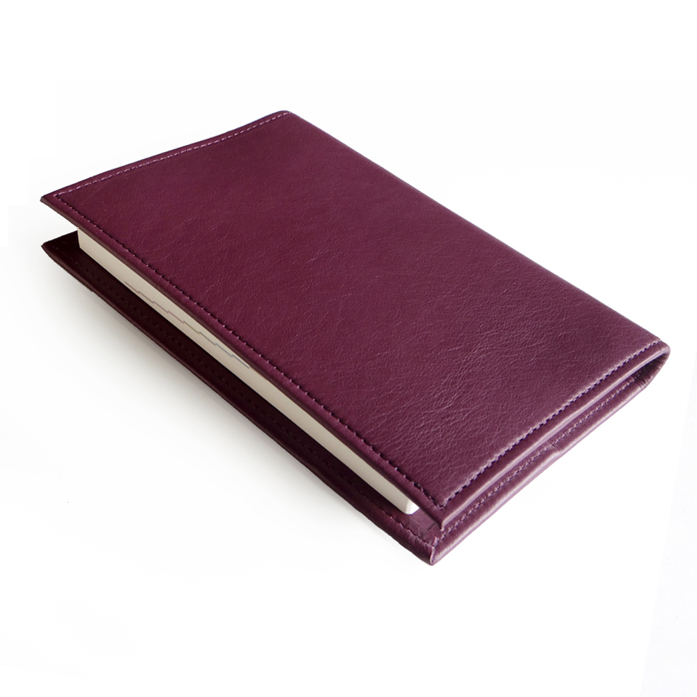  postage included * bag shop san . made simple . original leather book cover * library version *A6 size * library size * wine red 