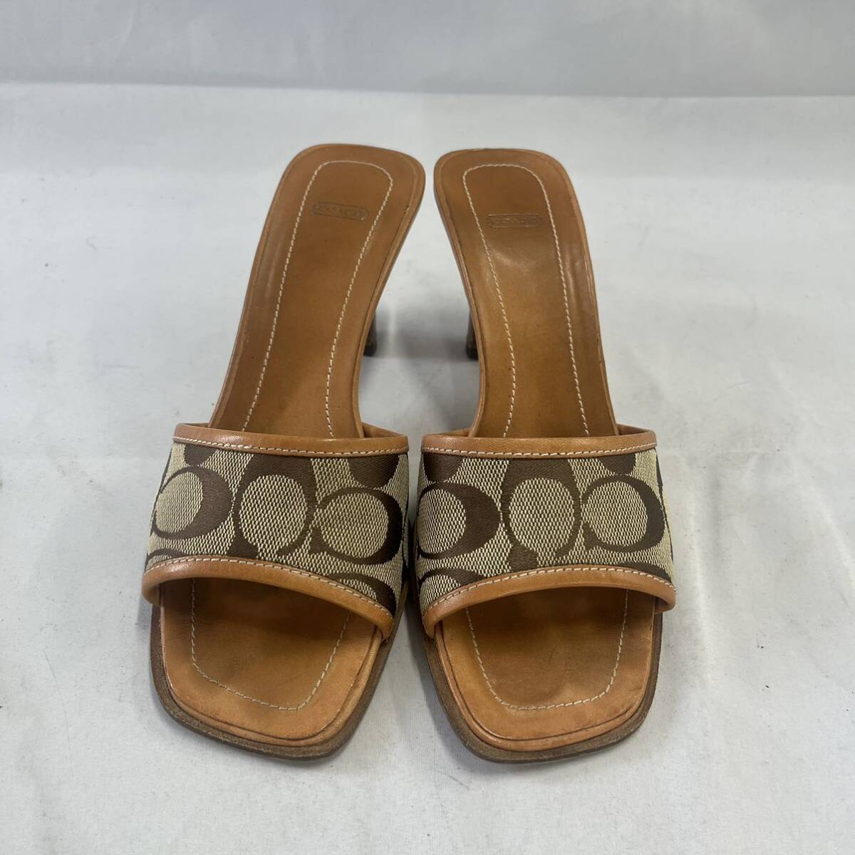 COACH sandals pumps Brown 