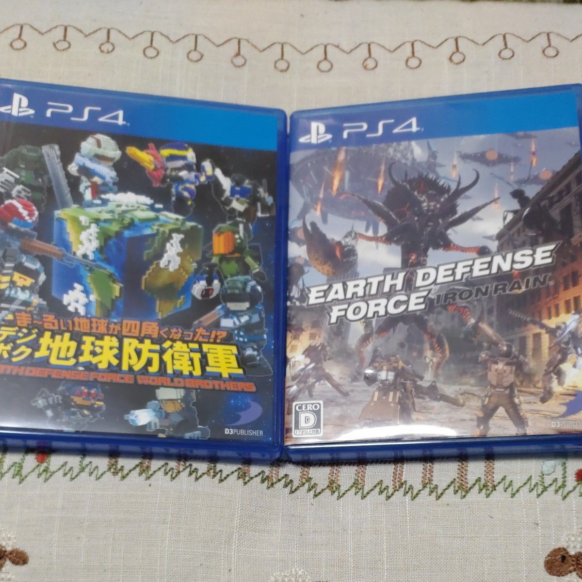 【PS4】 ま～るい地球が四角くなった!? デジボク地球防衛軍  ＆  EARTH DEFENSE FORCE  2本セット