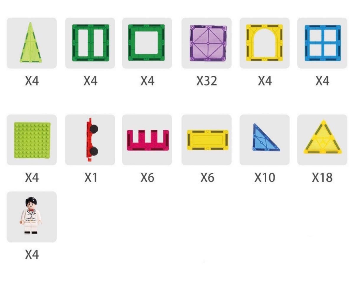 特価お得！101パーツ不思議な磁石でピタッ！空間認識力を育てるピタゴラス、ブロック