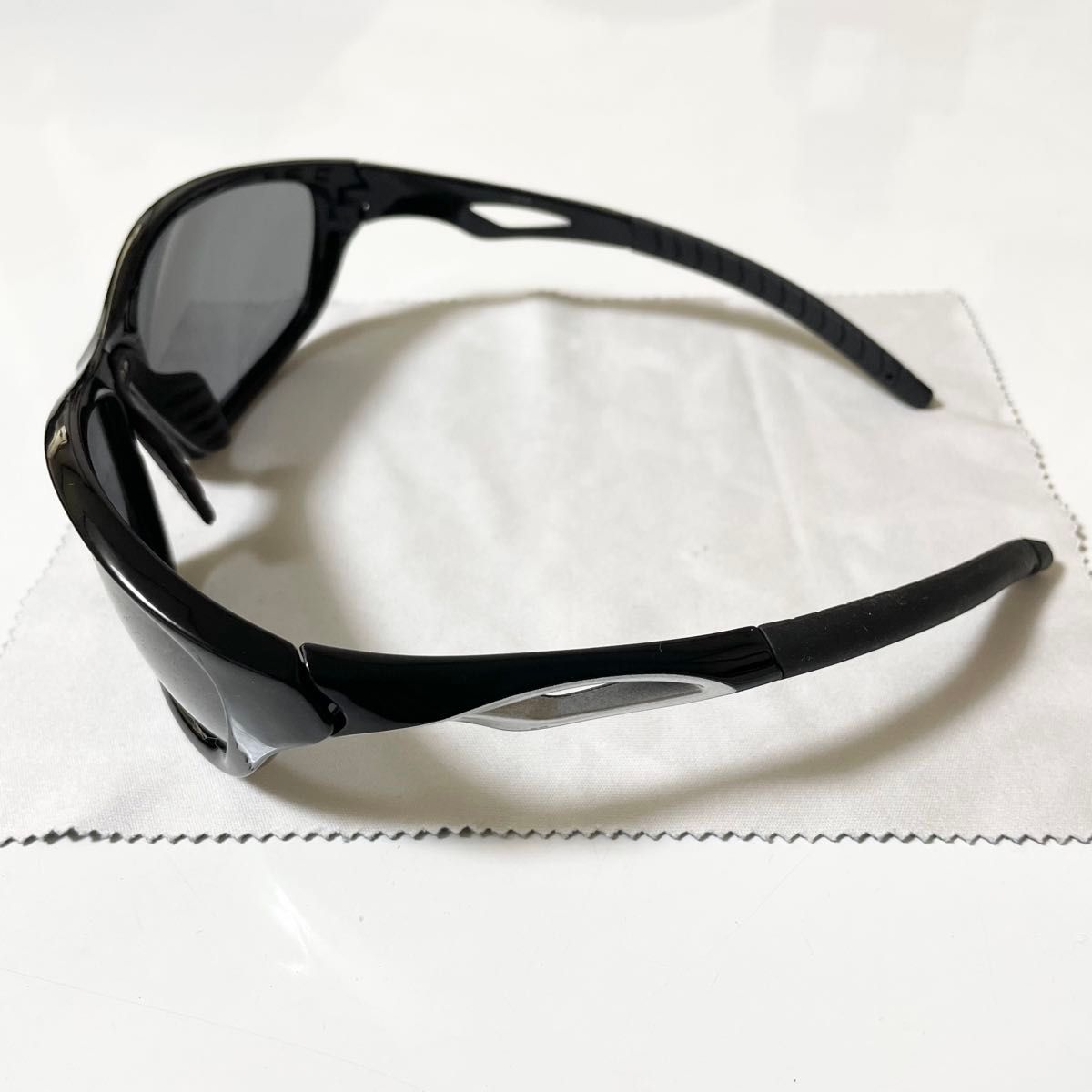 エレッセ スポーツサングラス メンズ 偏光サングラス 紫外線カット ブラック/シルバー ES-S203H-C2 