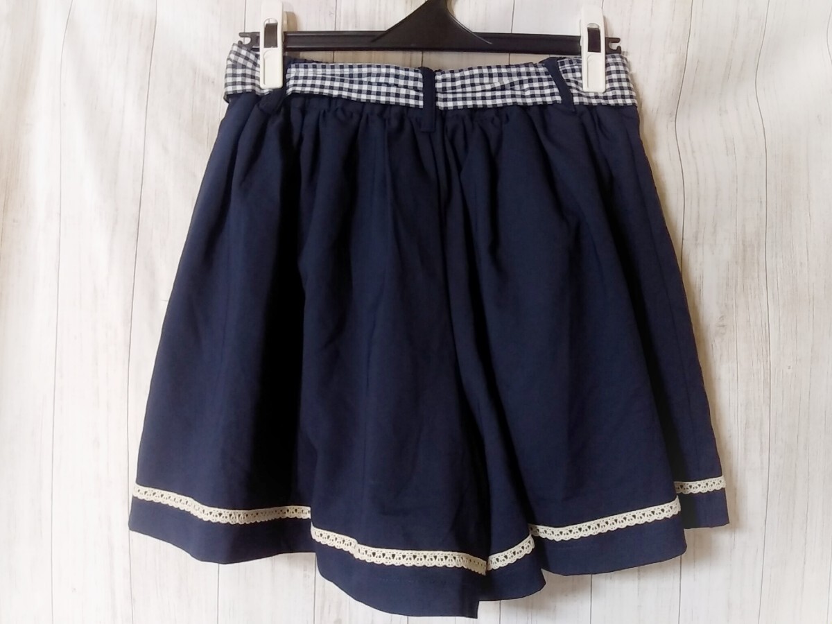 * new goods * L culotte OLIVE des OLIVE ribbon check navy blue group Olive des Olive waist rubber 