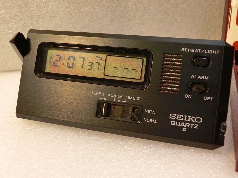■稼働OK■ 昭和レトロ デジタル時計 ポケットアラーム 希少色 ブラック SEIKO コレクション 処分 貴重の画像2