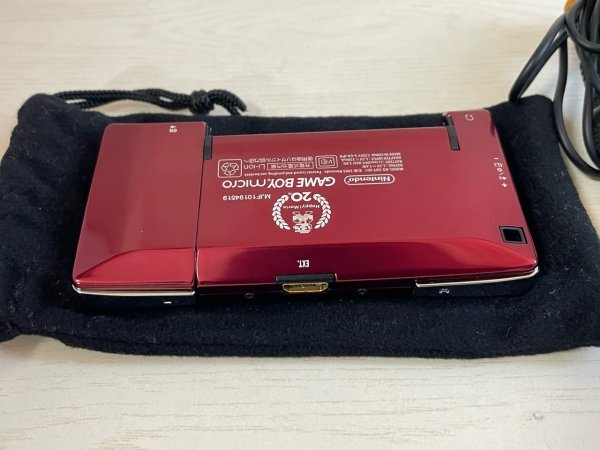 美品 任天堂 ゲームボーイミクロ ファミコンバージョン ファミコンVer 本体 ソフト袋充電器付き 動作確認済の画像9