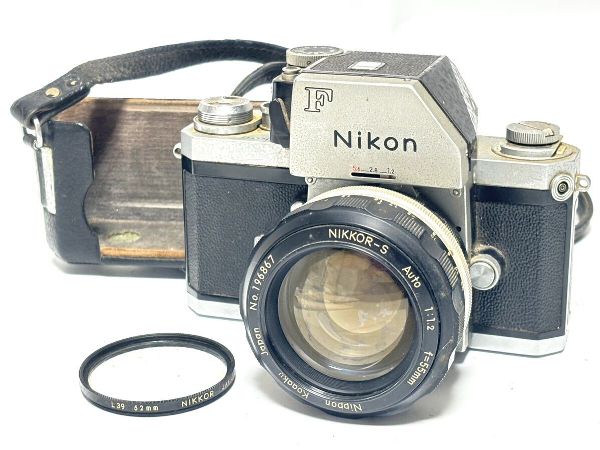 Nikon ニコン F 一眼レフ フィルムカメラ NIKKOR-S Auto 1:1.2 F=55mmの画像1