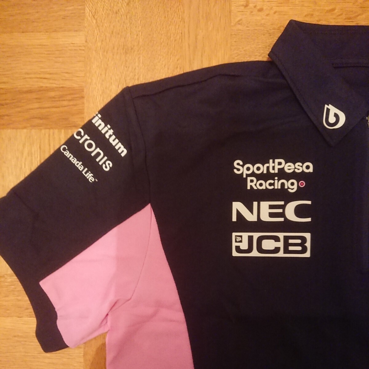 非売品 2019 BWT スポーツペサ レーシングポイント フォースインディアメルセデス F1チーム 支給品 ポロシャツ Mサイズ HACKETT S.ペレス_画像3