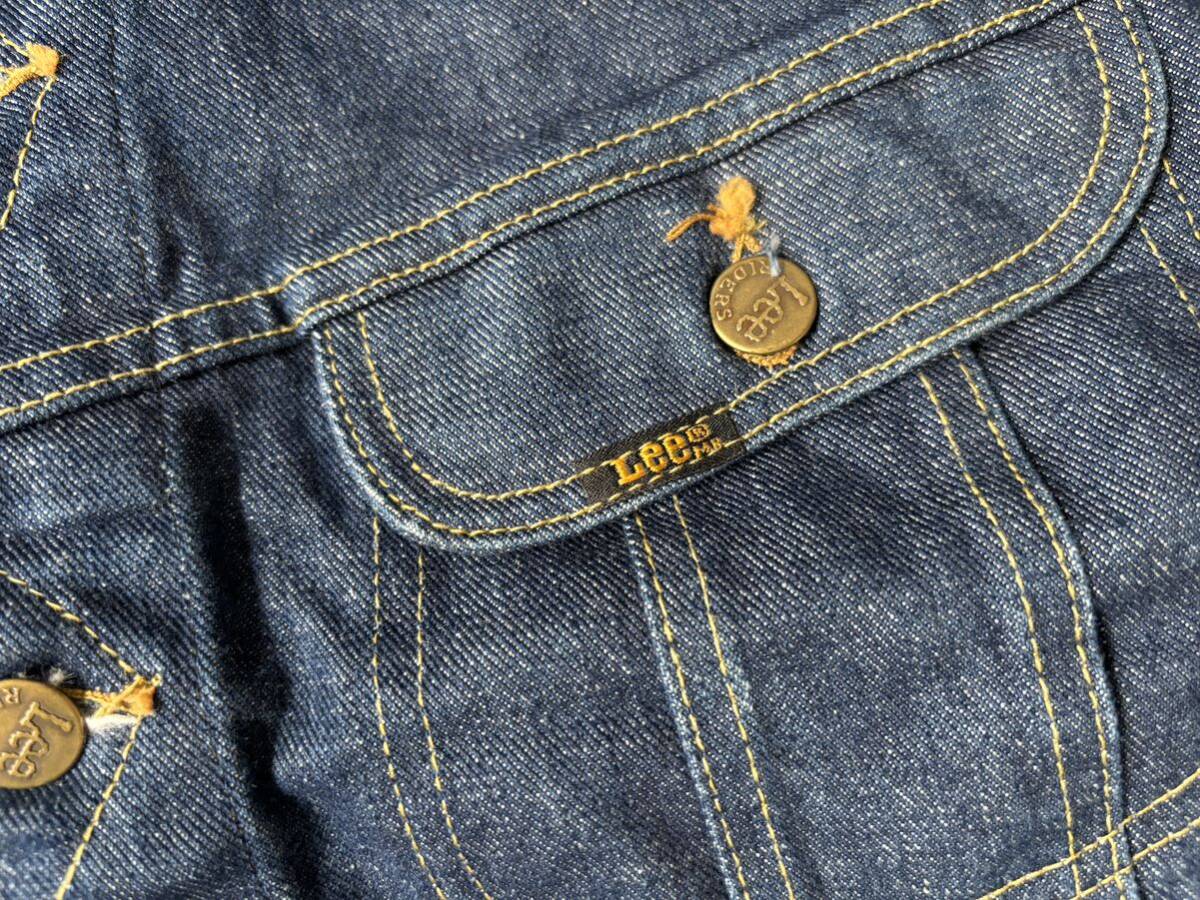 美品! 80s Lee USA製 220 ビッグサイズ ビンテージ ☆ 60s 70s 101j 101z levis 501 505 70505 カバーオール デニムジャケット 黒タグ_画像4