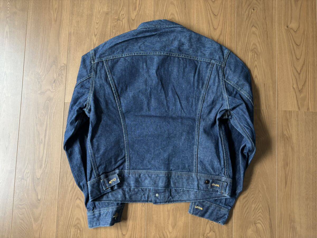 美品! 80s Lee USA製 220 ビッグサイズ ビンテージ ☆ 60s 70s 101j 101z levis 501 505 70505 カバーオール デニムジャケット 黒タグ_画像8