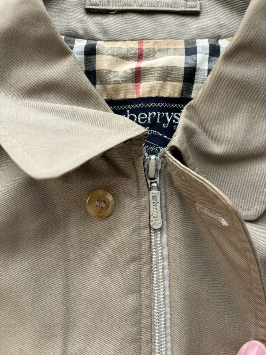 BURBERRY イングランド製 ハリントンジャケット スイングトップ 80s 90s ☆ バーバリー ノバチェック マクレガー コート 一枚袖 ビンテージの画像2