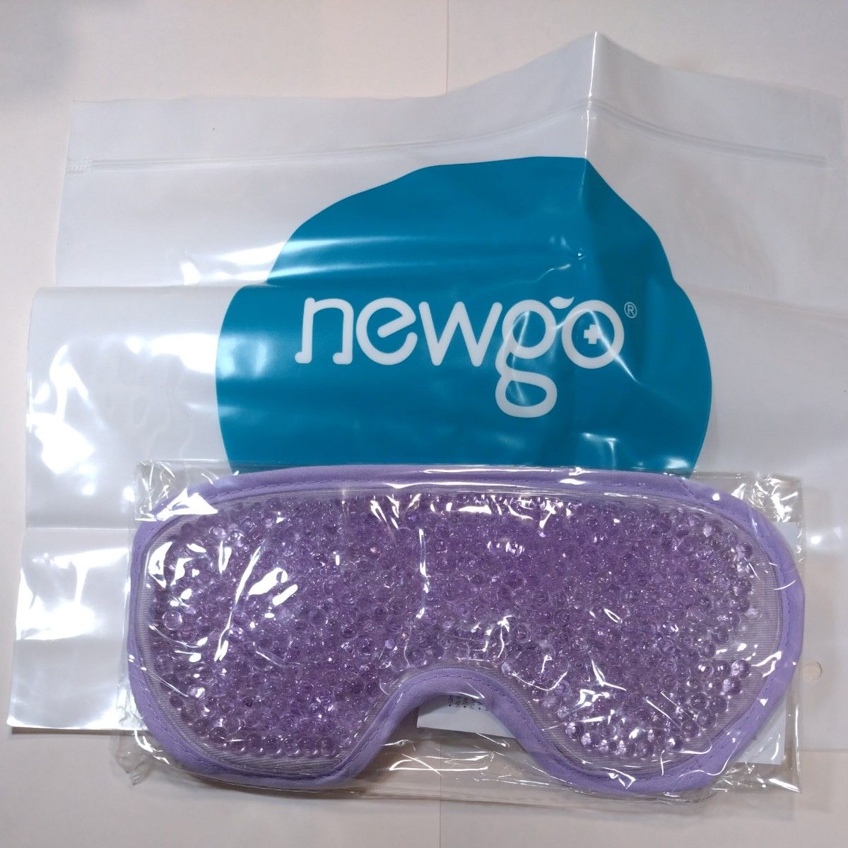 NEWGO ホットアイマスクコードレス 冷却アイマスク 温冷での使用 睡眠用 ジェルアイマスク 洗濯可能-パープル