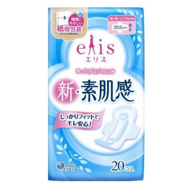 エリス 新・素肌感 多い昼-ふつうの日用 羽つき 20枚 生理用 ナプキン