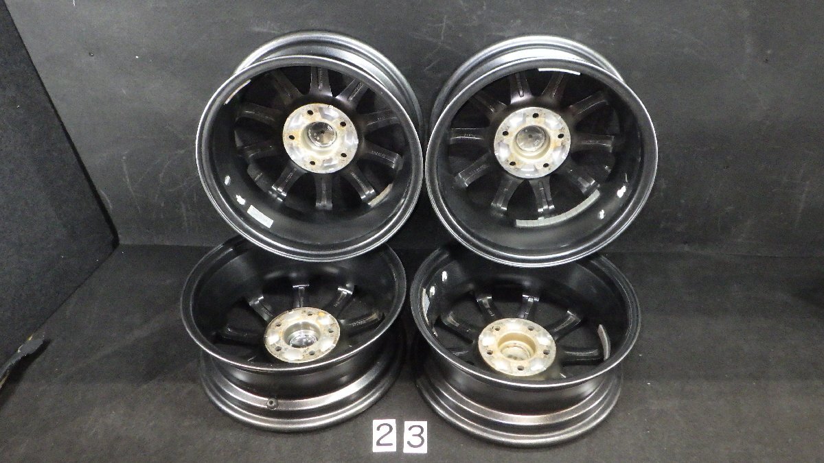 [石] HOT STUFF/EXCEEDER 15×5.5J 114.3×5H +48 ハブ径73mm 社外アルミホイール 4本セット 個人宅不可 ■ 中古品 ■_画像2