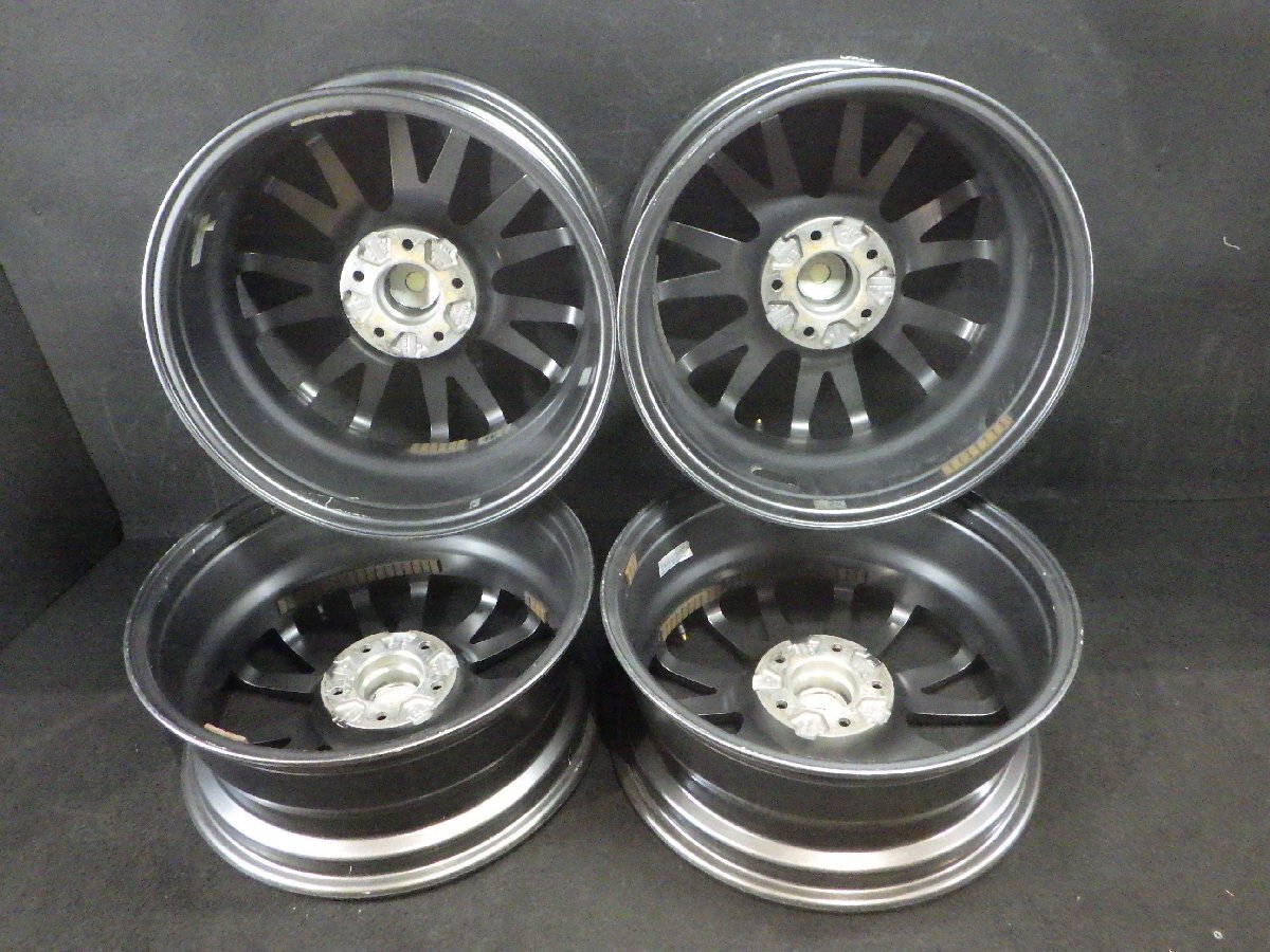 [石] weds VELVA SPORT 17×7J 114.3×5H +40 ハブ径73mm ガンメタ系 社外アルミホイール 4本セット 個人宅不可 ■ 中古品 ■の画像2