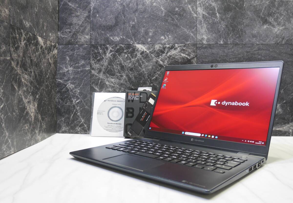 i5-10th Dynabook G83/FP メモリ16G/新品SSDNVMe500G/DtoDリカバリ10Pro+11Pro 23H2へアップデート済/13.3型FHD非光沢IGZO/A6G7FPF20511
