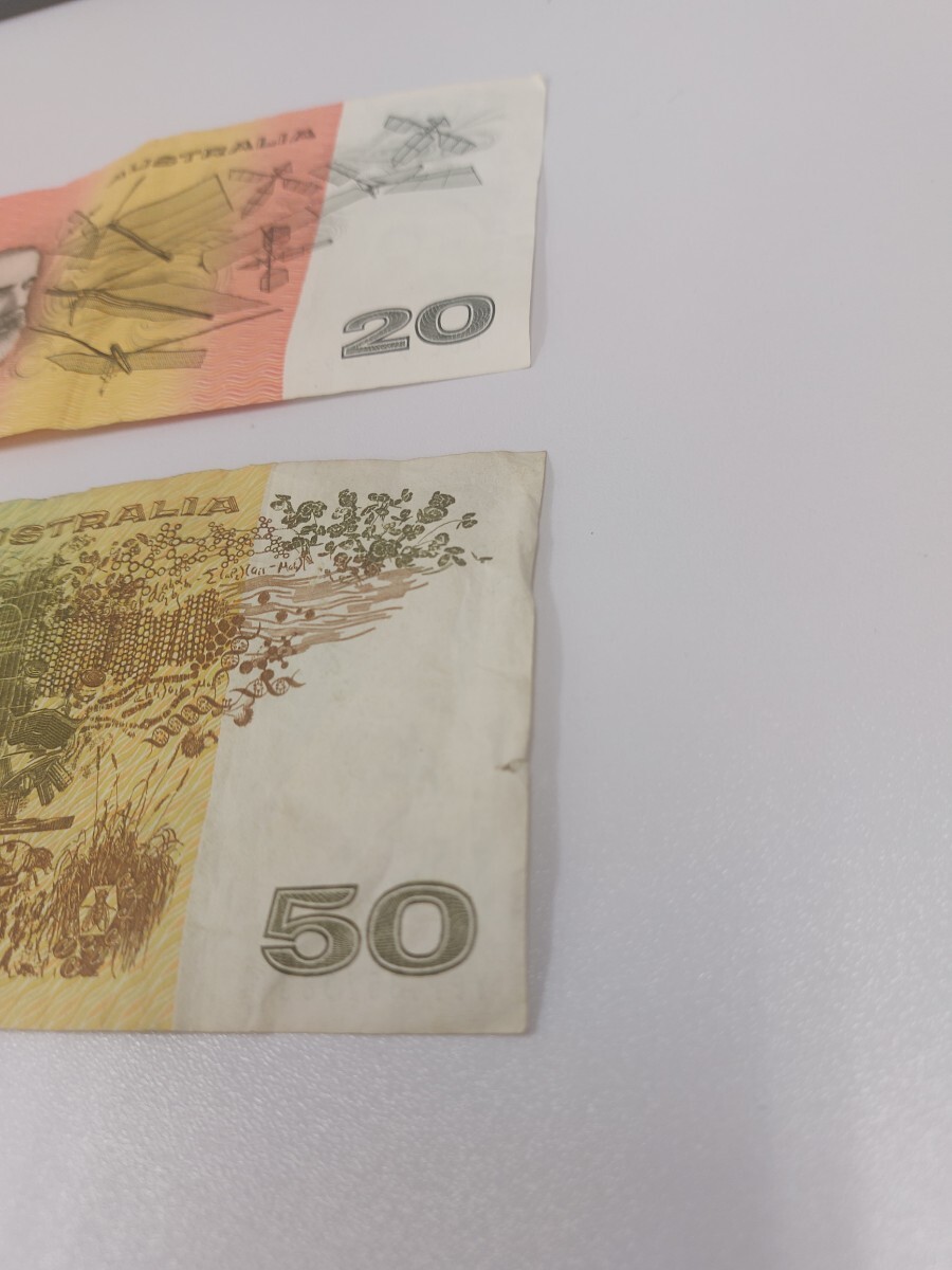 旧紙幣、オーストラリア20ドル、50ドル、合計70ドル_画像5