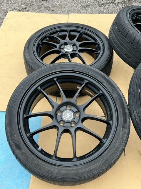 ホイール付タイヤ４本セット ENKEI PF01 RACING 18×7JJ+48 PCD100 ハブ -74 215/45/18 DUNLOP の画像3