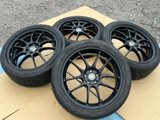 ホイール付タイヤ４本セット ENKEI PF01 RACING 18×7JJ+48 PCD100 ハブ -74 215/45/18 DUNLOP の画像4