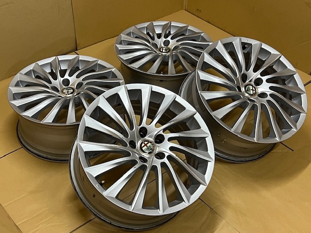 中古ホイール４本セット （希少 ALFA ROMEO ジュリエッタ 純正 18インチ 7.5J +41 PCD110 5H ALFA ROMEO _画像4