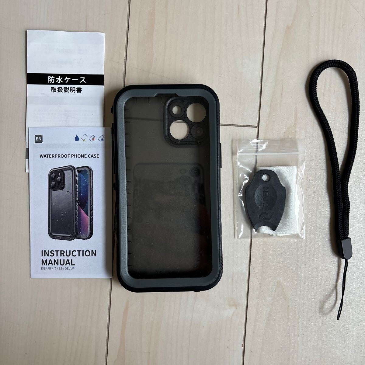 SPORTLINK iPhone 13 mini 用 防水ケース iPhone 13 mini用 耐衝撃 ケース IP68防水等級 防雪 防塵 耐衝撃 360°全面保護 QI充電 の画像1