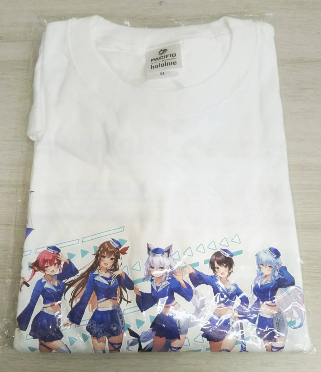 【未開封】PACIFIC RACING TEAM × ホロライブ 2022年 個人スポンサー特典 長袖Tシャツ ロンT 白 ホワイト XLサイズの画像1