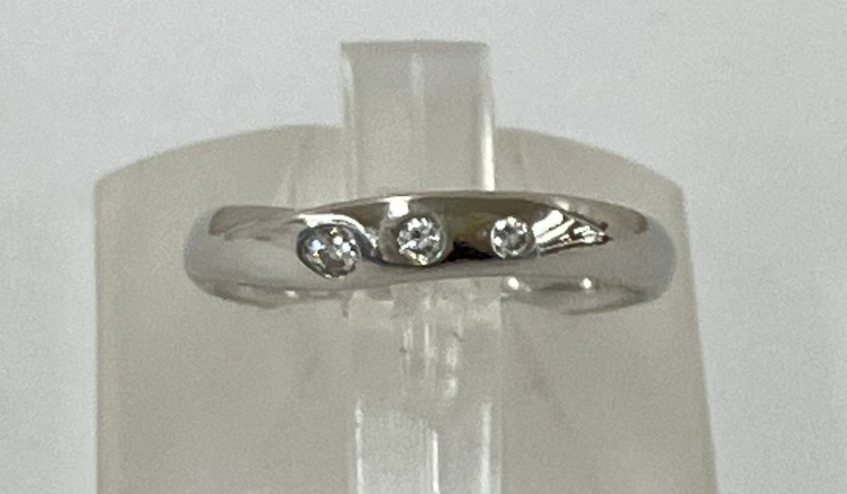 最大80%オフ Pt1000 ダイヤモンド0.07ct 8号 3.4g プラチナリング プラチナ台
