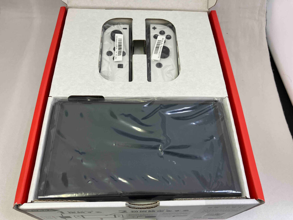 1円スタート Nintendo Switch(有機ELモデル) Joy-Con(L)/(R) ホワイト(HEGSKAAAA) 中古_画像4