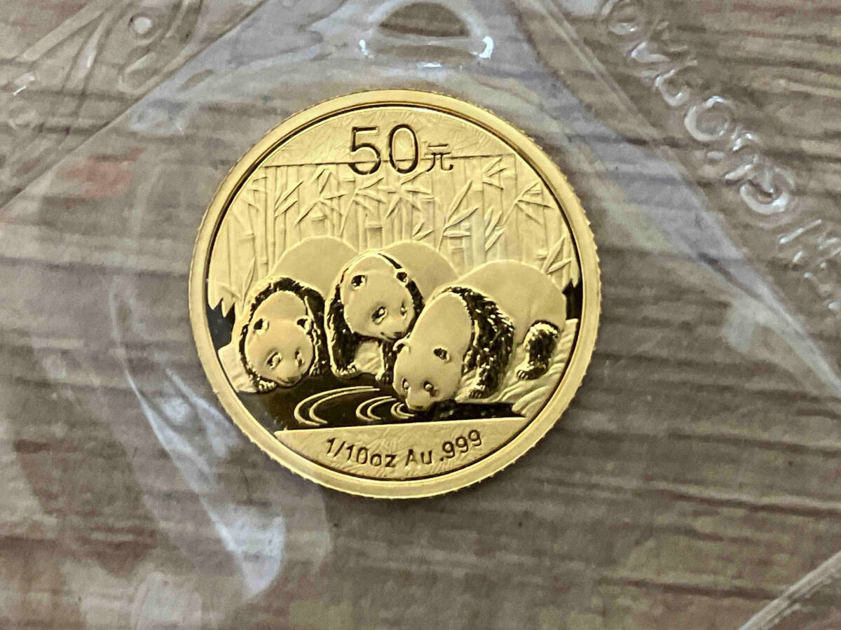 美品 純金 K24 Au999 50元金貨 パンダコイン 1/10ozの画像1