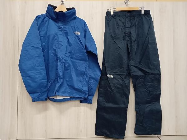 【収納袋付】THE NORTH FACE ザノースフェイス レインウェア 上下セット NP11244 XLサイズ ネイビー ブルー_画像1