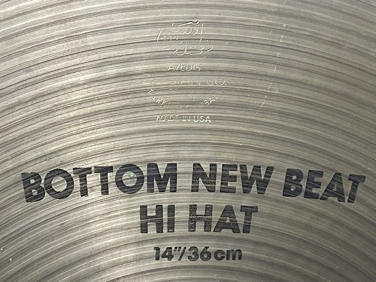 64100 シンバル Zildjian TOP NEW BEAT HI HAT 14"/36 2枚 中古 の画像8