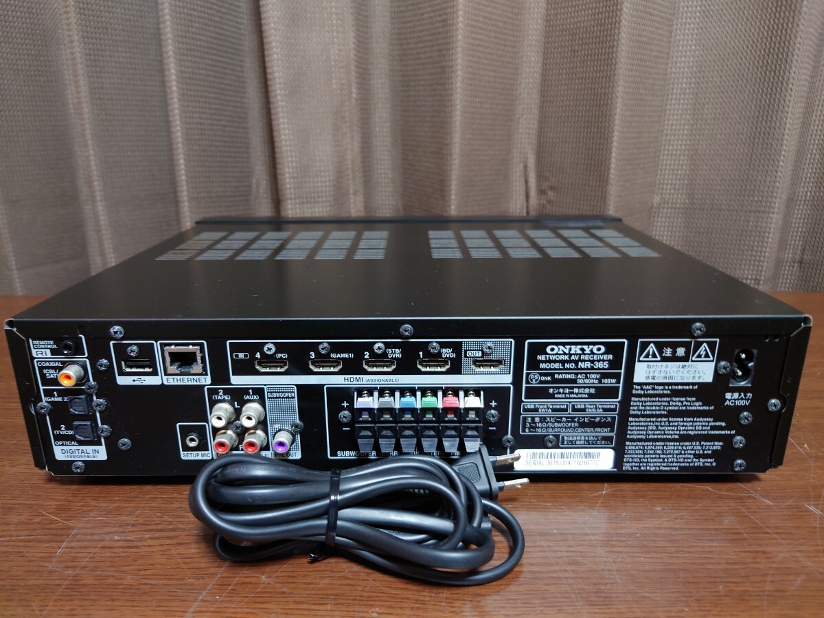  Onkyo ONKYO NETWORK AV RECEIVER amplifier NR-365 operation goods remote control measurement for Mike attaching.!