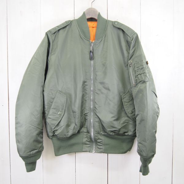 アルファ ALPHA INDUSTRIES フライトジャケットMA-1(L)グリーン/851の画像1