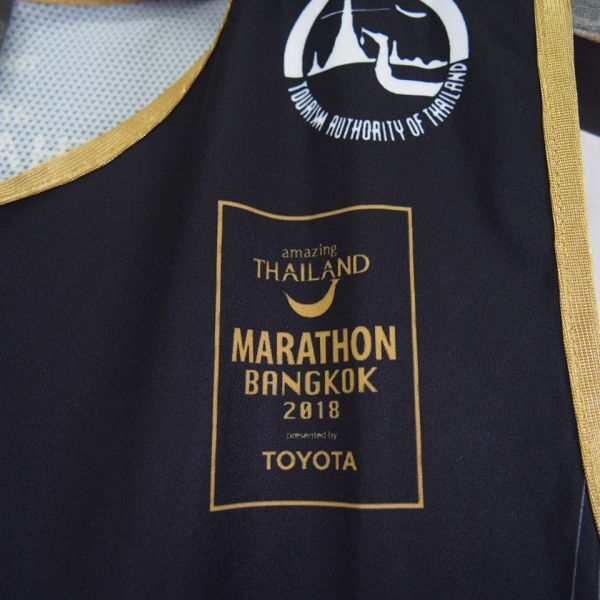 アメージング タイランド マラソン バンコク 2018 Amazing Thailand Marathon Bangkok タンクトップ(M)ブラック/TOYOTAの画像3