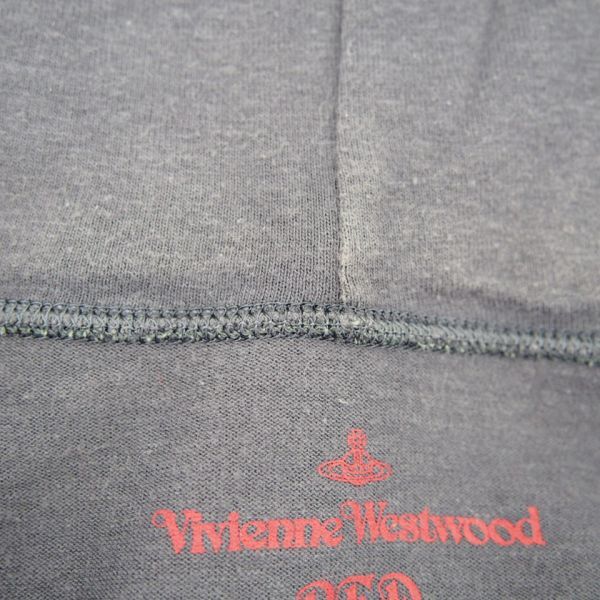ヴィヴィアンウエストウッドレッドレーベル Vivienne Westwood RED LABEL 変形スリーブ ジップパーカー (3) チャコールグレーの画像7