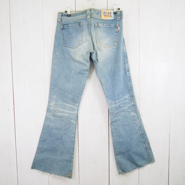  Alba Rosa ALBA ROSA cut off boots cut Denim pants (2) blue / made in Japan 