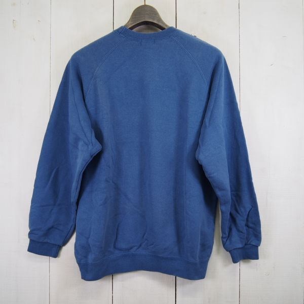 80s 90s ELLE Old Logo вышивка вырез лодочкой спортивная фуфайка футболка (M) темно-синий б/у одежда retro 