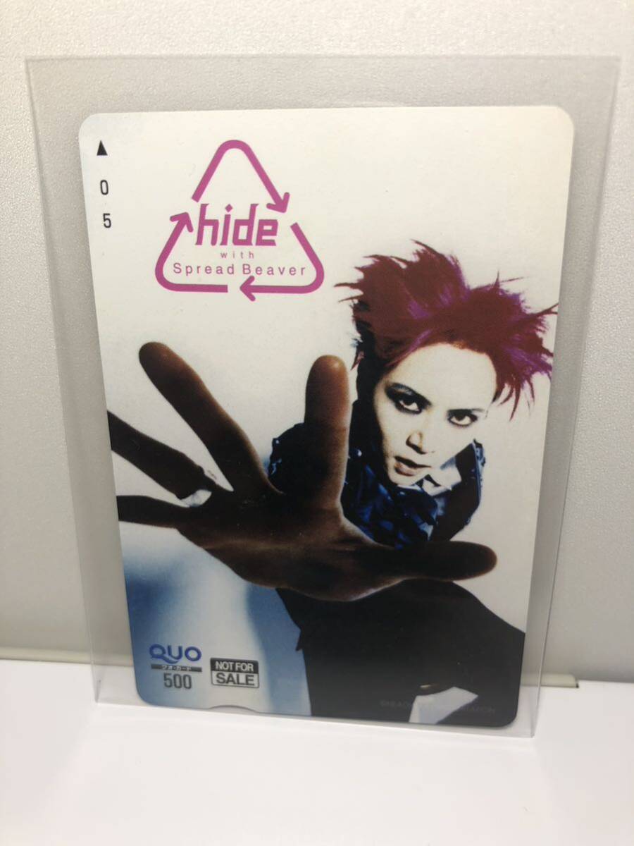 hide HIDE QUOカード クオカード 500円 未使用  歌手 XJAPANの画像1